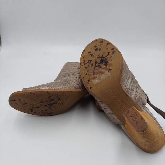 Paul Green Waverly gray leather slingback booties - Picture 7 of 10